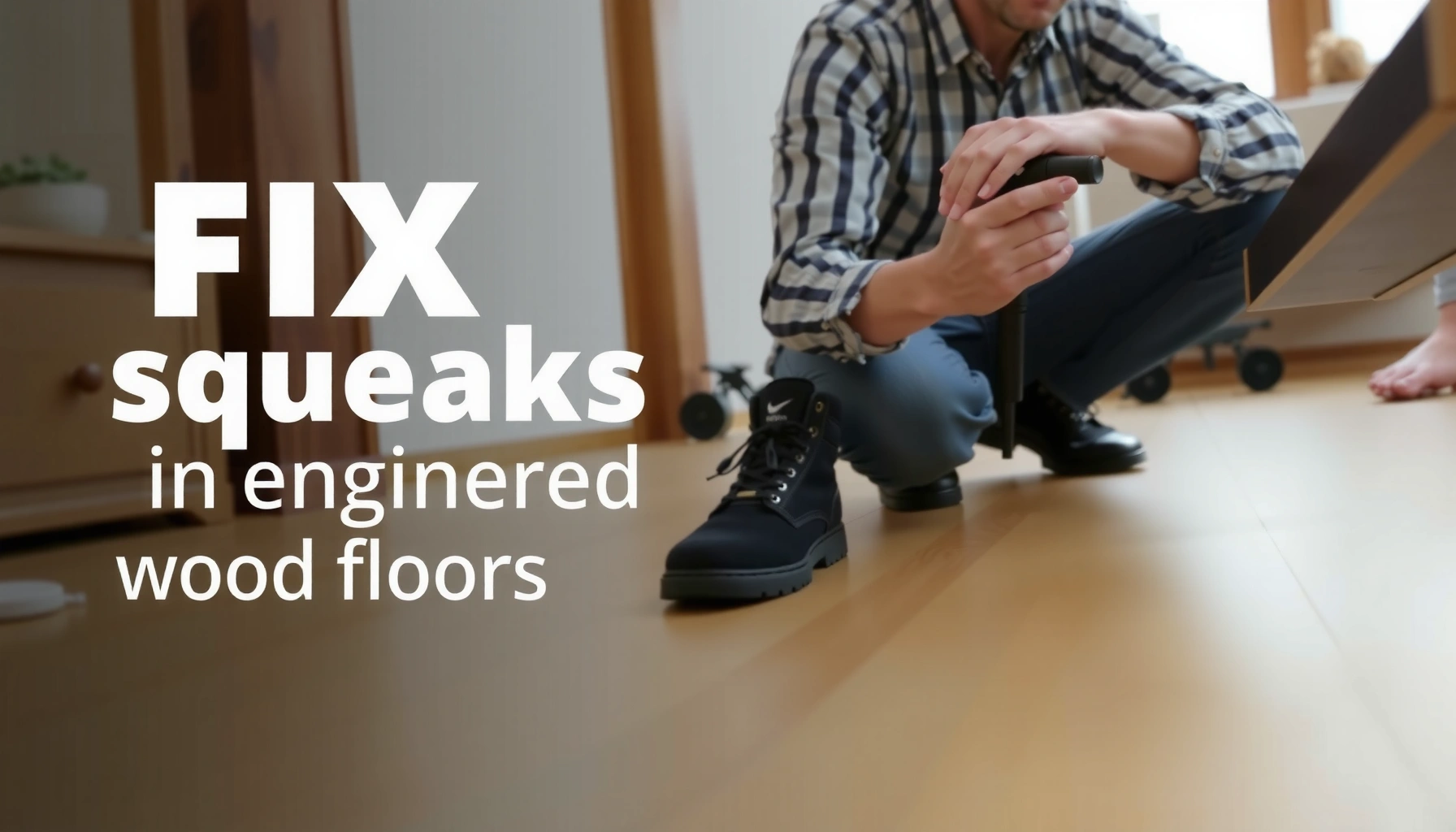 Step-by-step guide on fixing squeaks in engineered wood floors with practical tips.