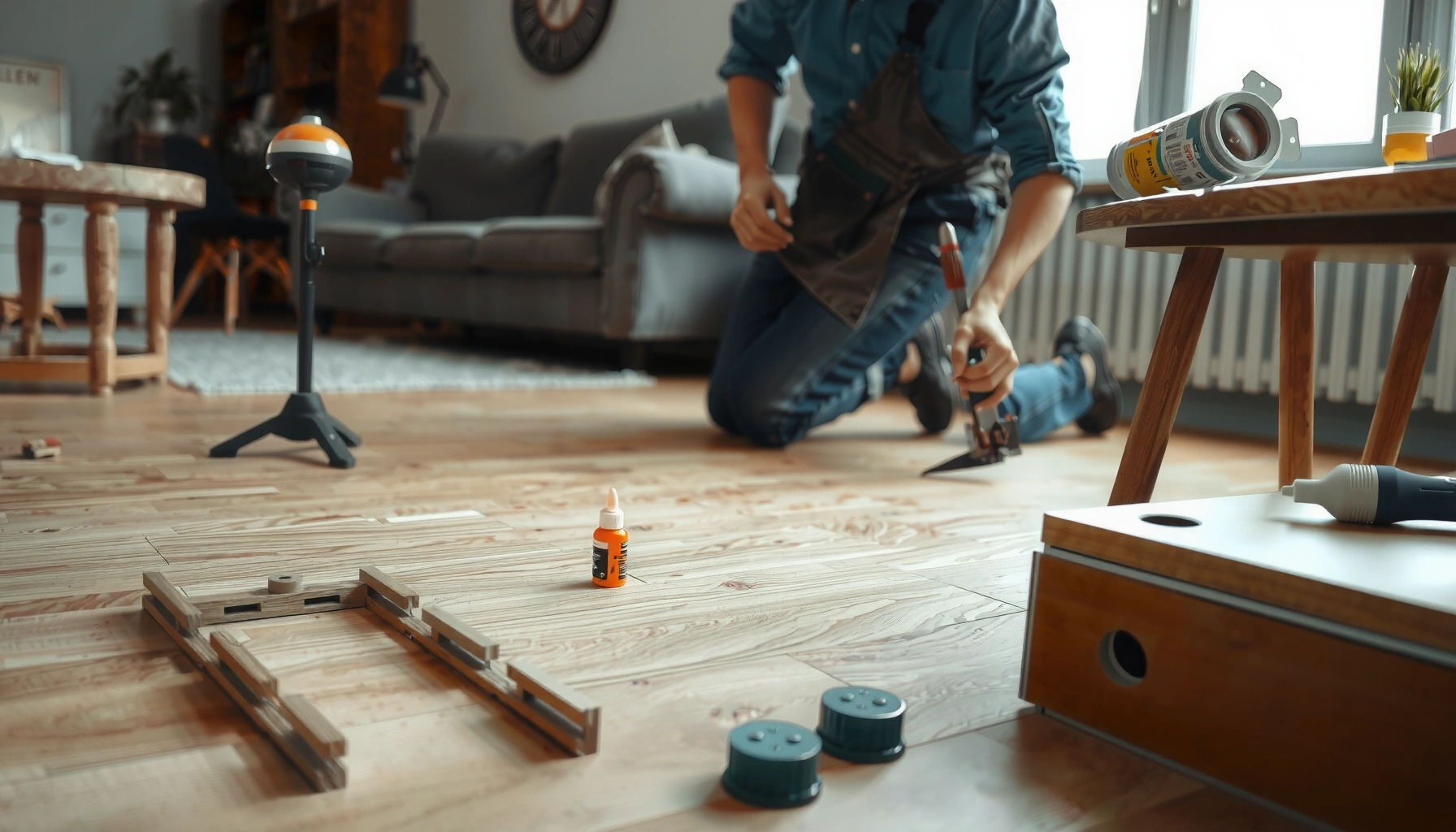 Steps to fix buckling in laminate floors without guessing, showcasing tools and techniques.