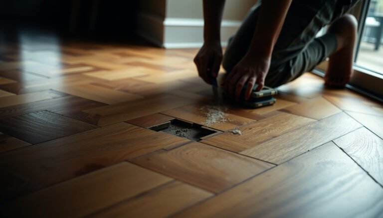Step-by-step guide on how to fix dents in chevron floors with effective repair techniques.