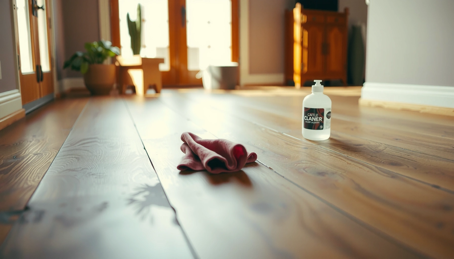 Step-by-step solutions for fixing discoloration on cork floors, showcasing cleaning and restoration techniques.
