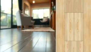 A person applying a cleaning solution to fix discoloration on sheet vinyl floors.