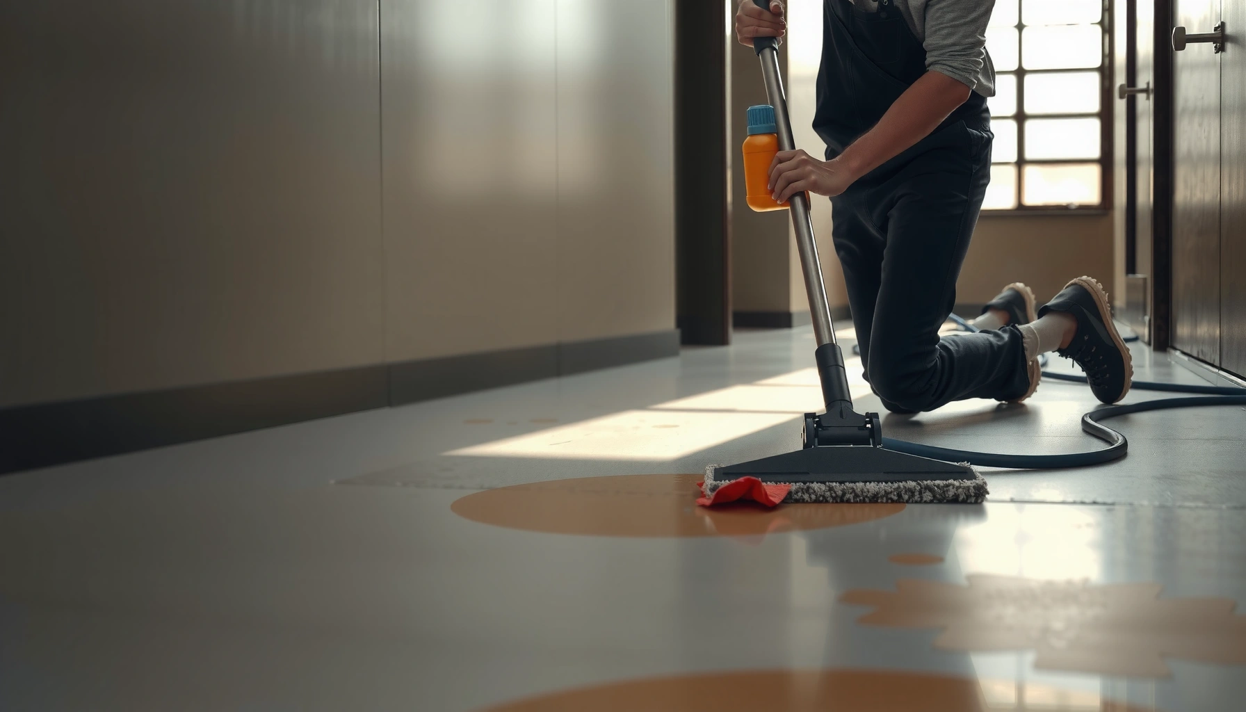 Step-by-step guide to fixing discoloration on commercial floors with effective techniques.