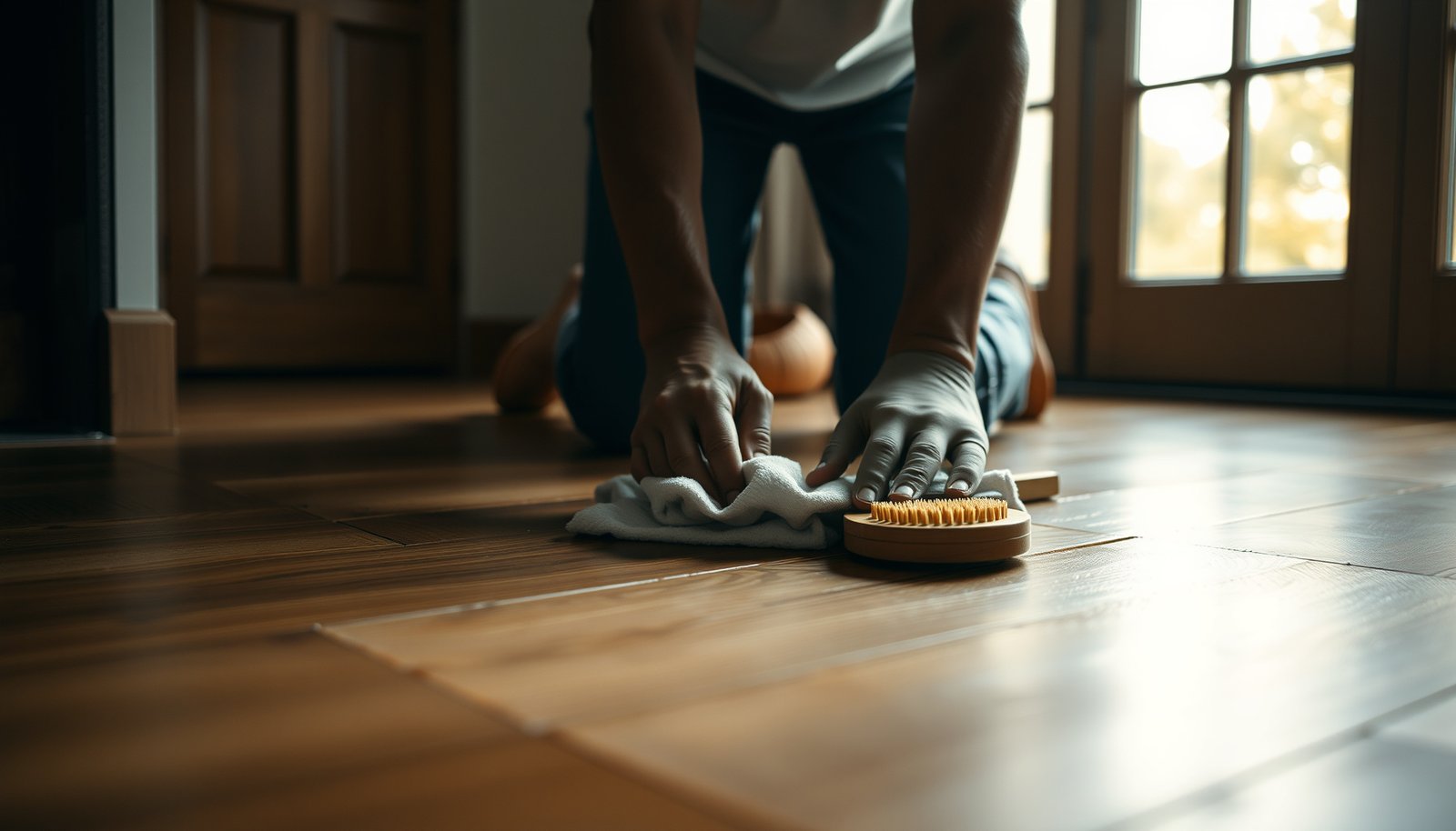 Step-by-step guide on fixing discoloration on parquet floors with practical tips.