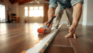 Step-by-step guide on repairing gaps in sheet vinyl flooring.