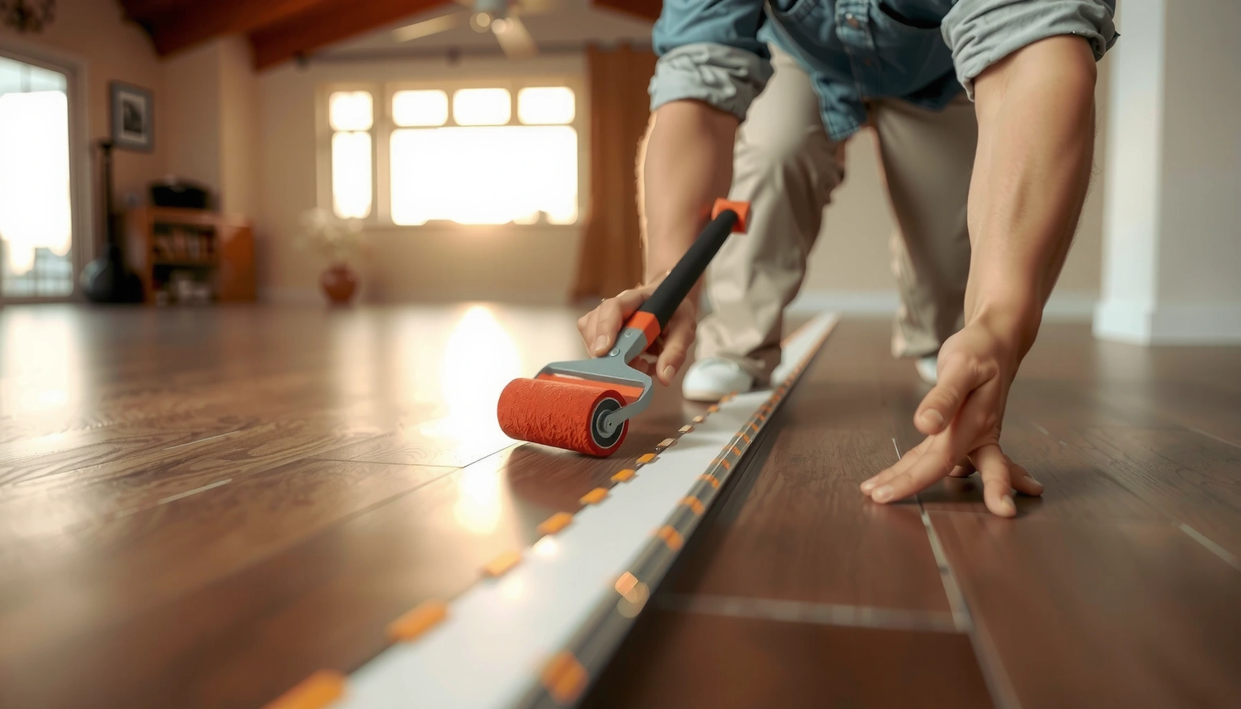 Step-by-step guide on repairing gaps in sheet vinyl flooring.