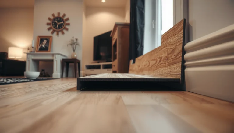 A person repairing lifting laminate floors with tools and materials for a smooth finish.