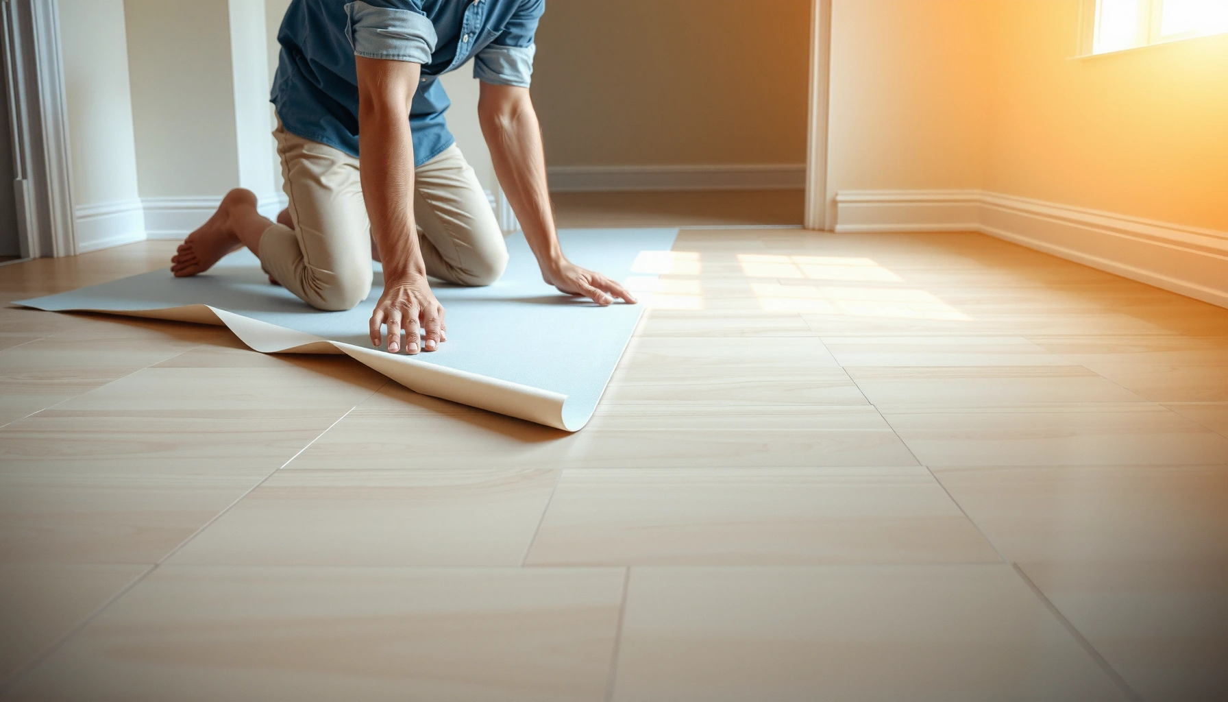 Step-by-step guide to fixing lifting issues on sheet vinyl floors.