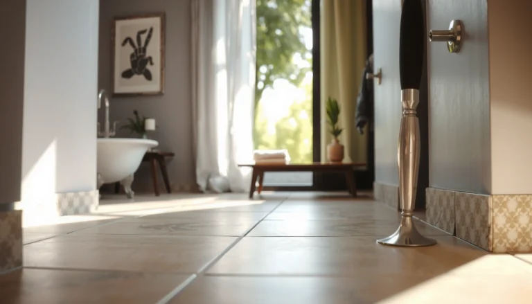 Step-by-step guide to fixing lifting on travertine floors with tools and materials shown.
