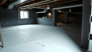 Step-by-step guide to repairing peeling on basement floors with tools and materials.