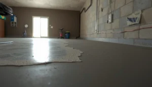 Steps to repair peeling on garage floors with tools and materials needed.
