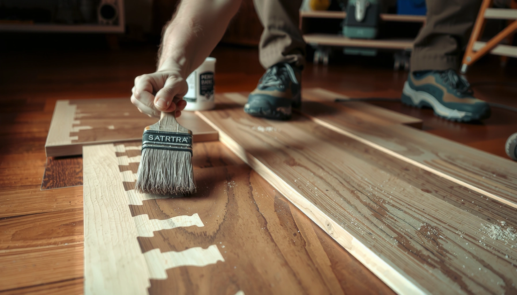 Step-by-step guide on repairing peeling hardwood floors with tools and techniques.