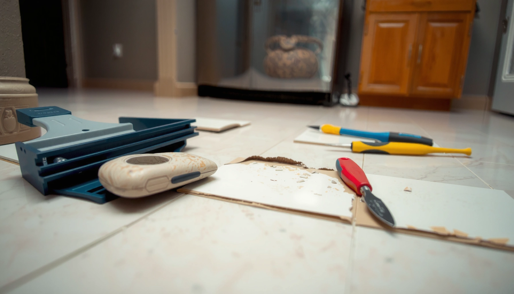 Step-by-step guide on fixing peeling tile floors, highlighting causes and solutions.