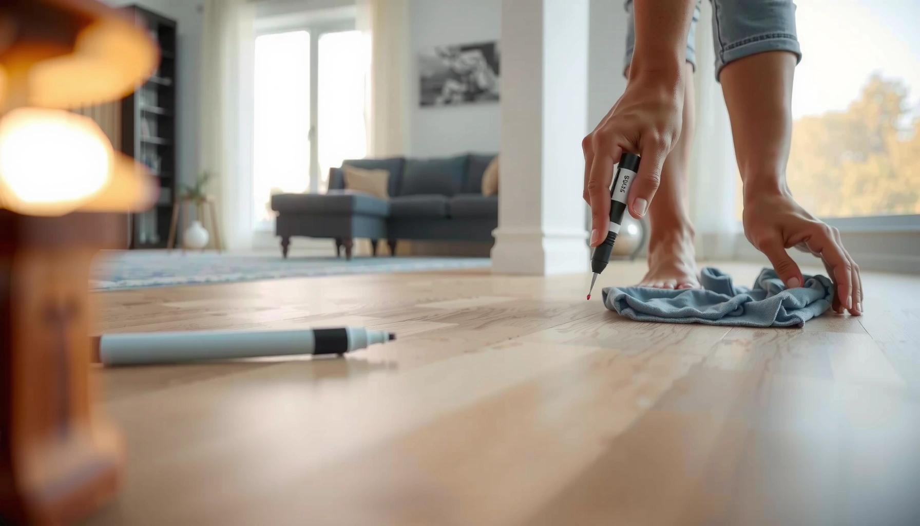 Step-by-step guide on how to fix scratches on laminate floors with simple repair methods.
