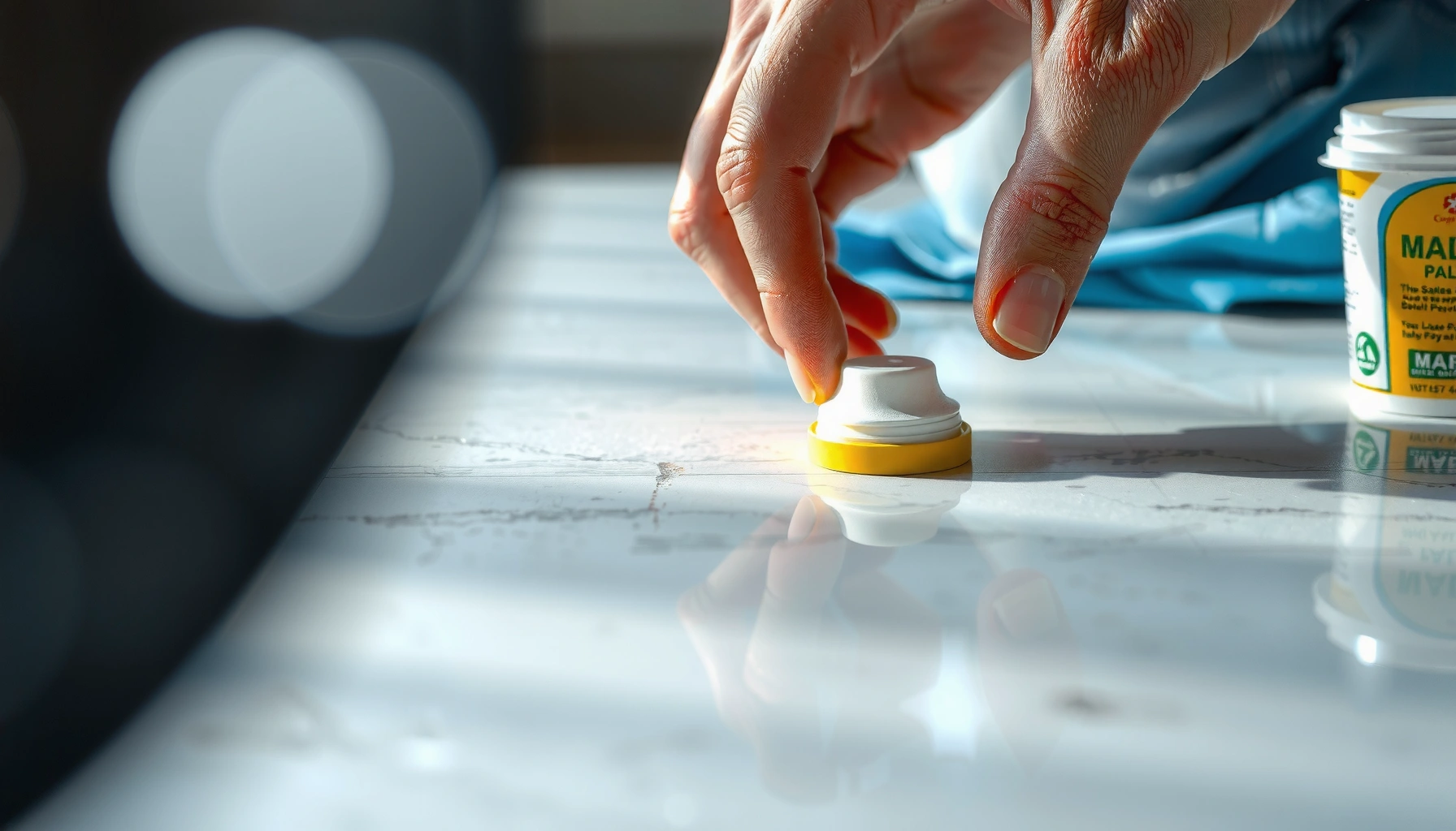 Step-by-step guide to fixing scratches on marble floors with tools and techniques.