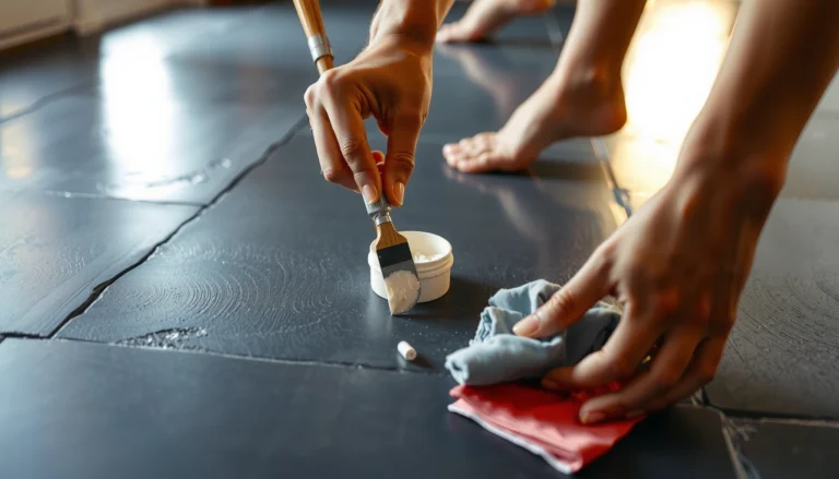 Step-by-step guide on repairing scratches on slate floors for a polished look.