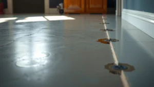 Step-by-step guide on fixing water damage on polished concrete floors.