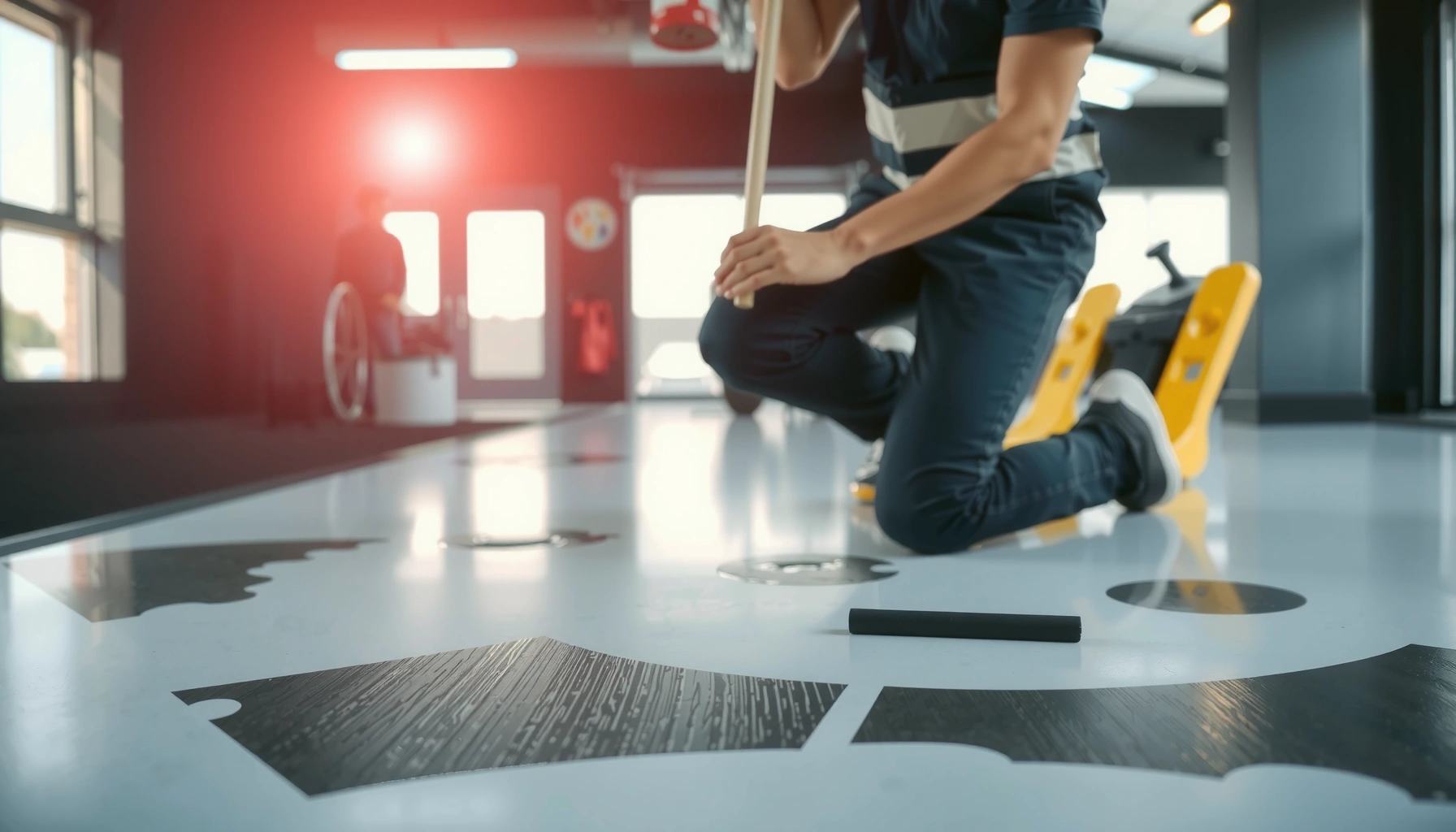 Step-by-step guide on repairing water damage on polyaspartic floors.