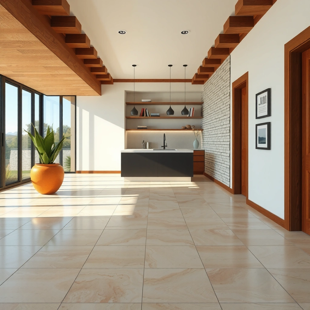 Essential cleaning supplies for safely cleaning travertine floors, avoiding risky products.