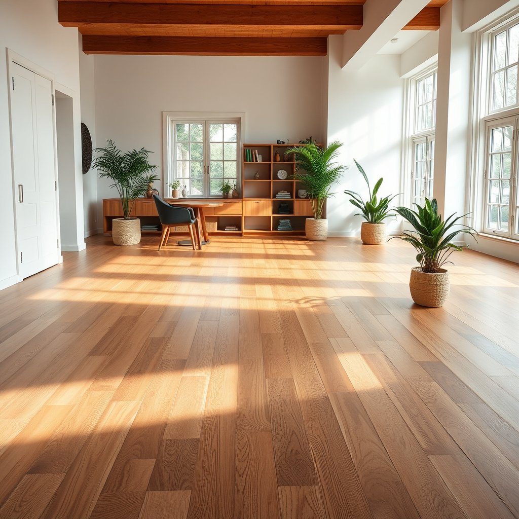 Supplies needed for cleaning parquet floors, including cleaners and tools.