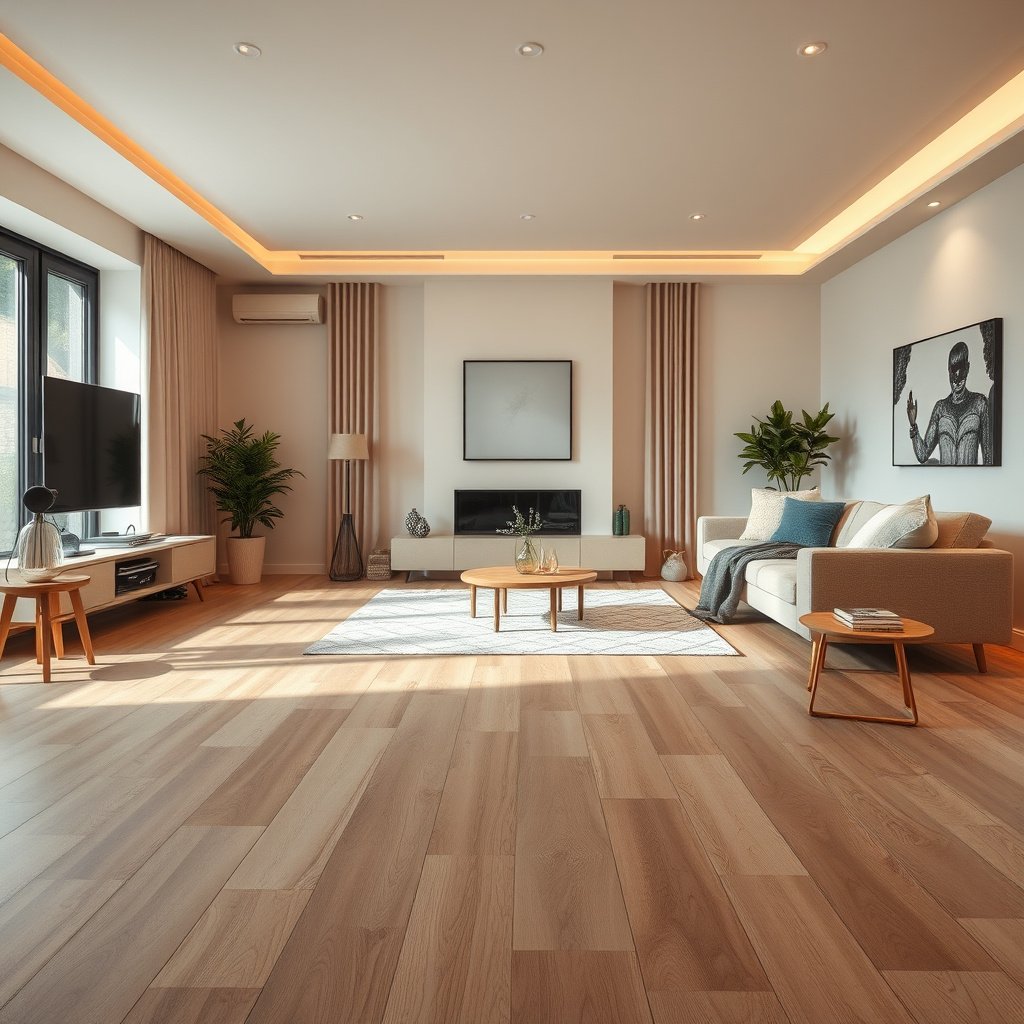 Collection of tools and materials for replacing laminate floors, including planks and equipment.