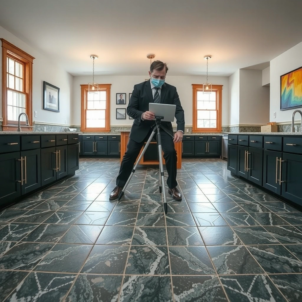 Supplies needed for cleaning granite floors, avoiding harmful chemicals.