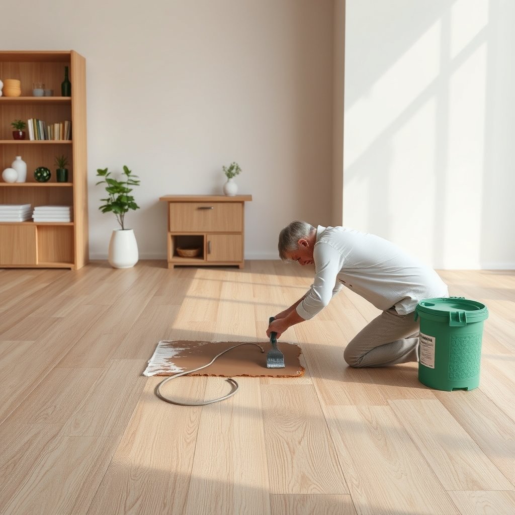Supplies needed for safely removing paint from wood-look tile floors