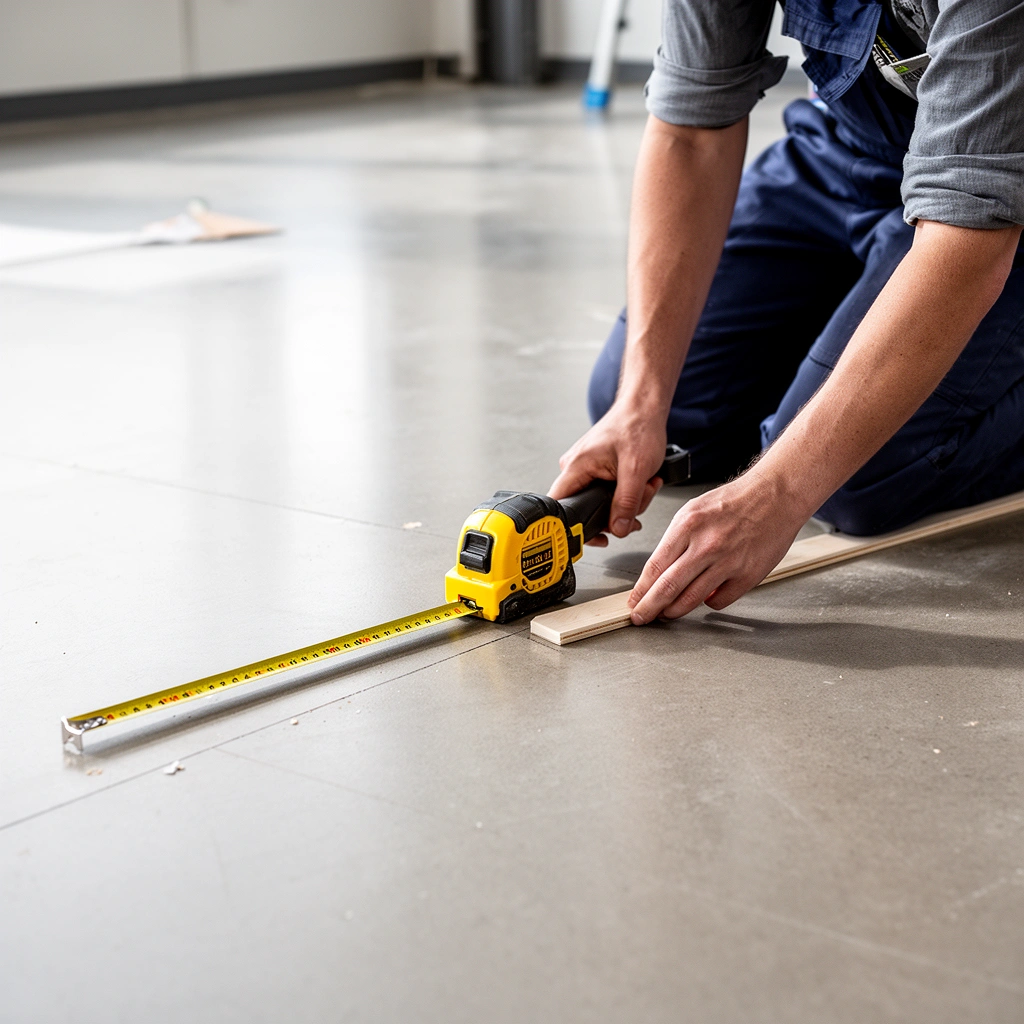 A collection of tools and site information for measuring commercial floors accurately.