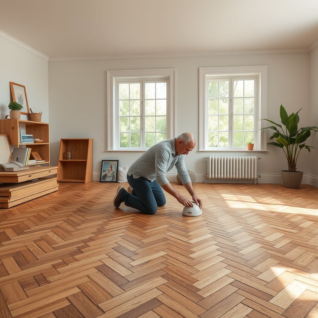 Different types of herringbone floor installations to check before laying underlayment.
