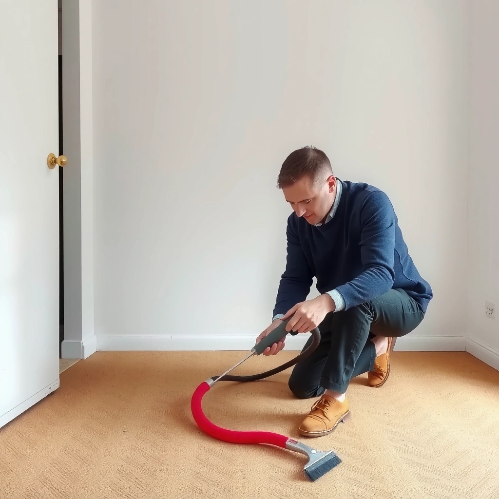 Image showing how to identify glued-down or floating cork flooring for removal.
