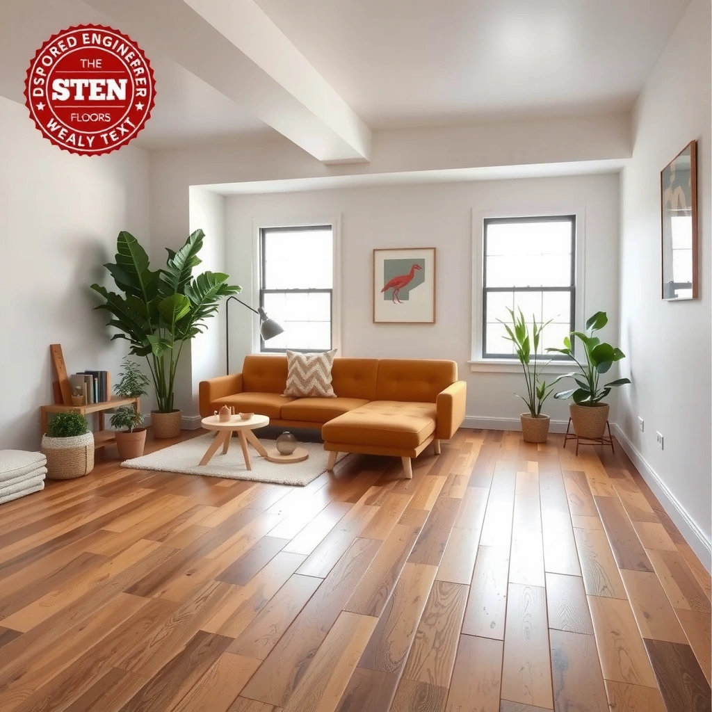 Image showing how to identify the installation method of engineered wood floors for disposal.