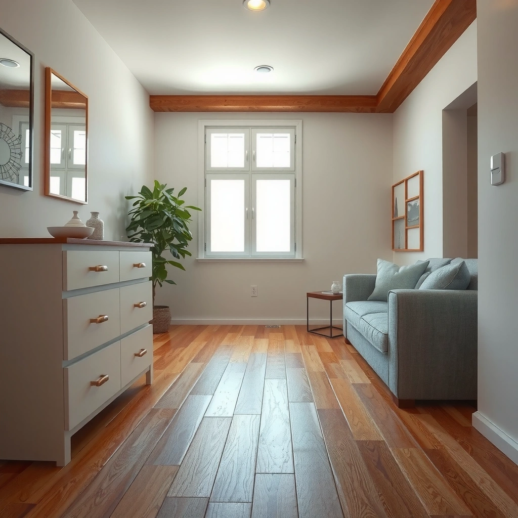 Image showing different types of discoloration on laminate floors for identification.