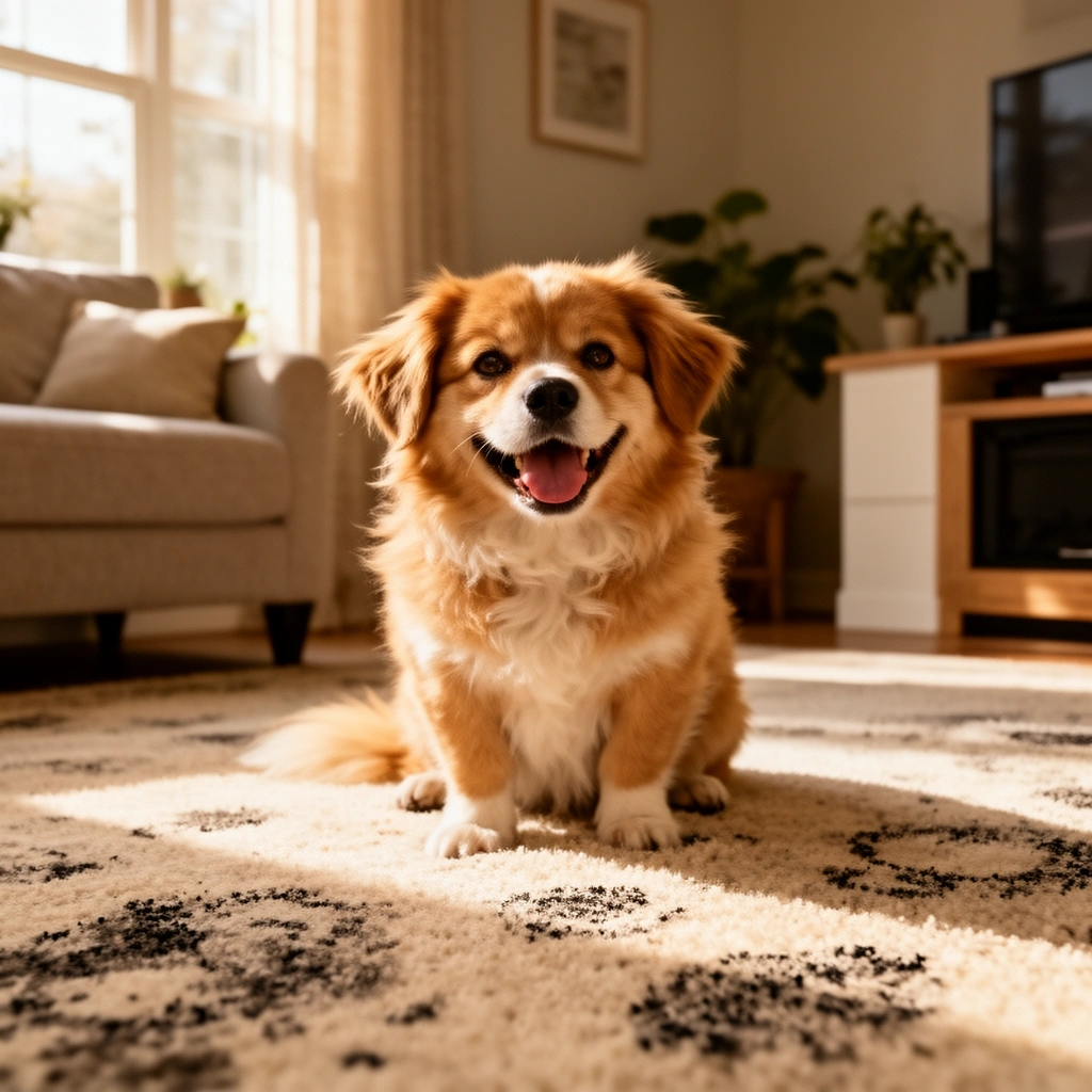 A person inspecting carpet and flooring for moisture to prevent mold growth under carpets.