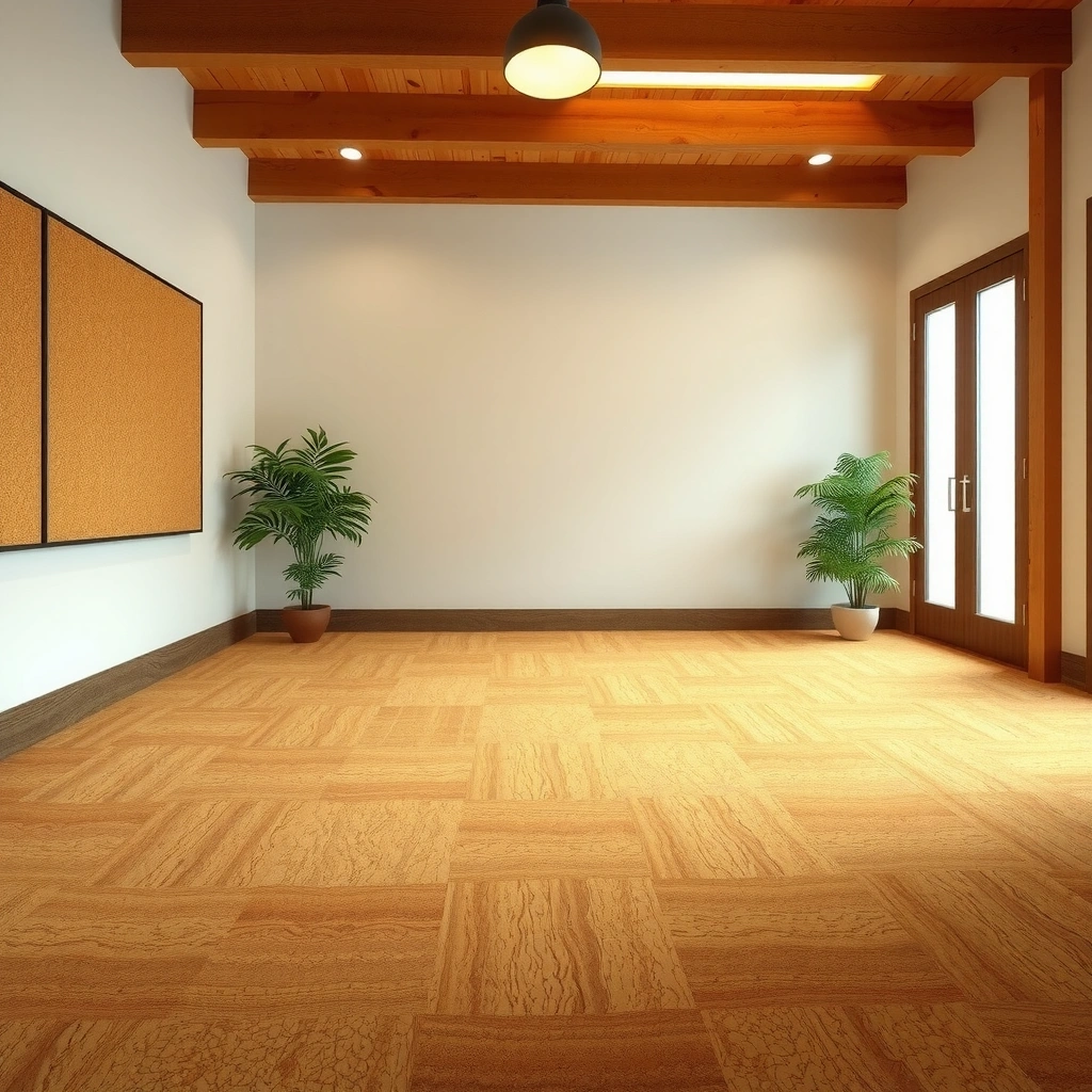 Person inspecting cork floor for odor source to prevent recurrence of smells