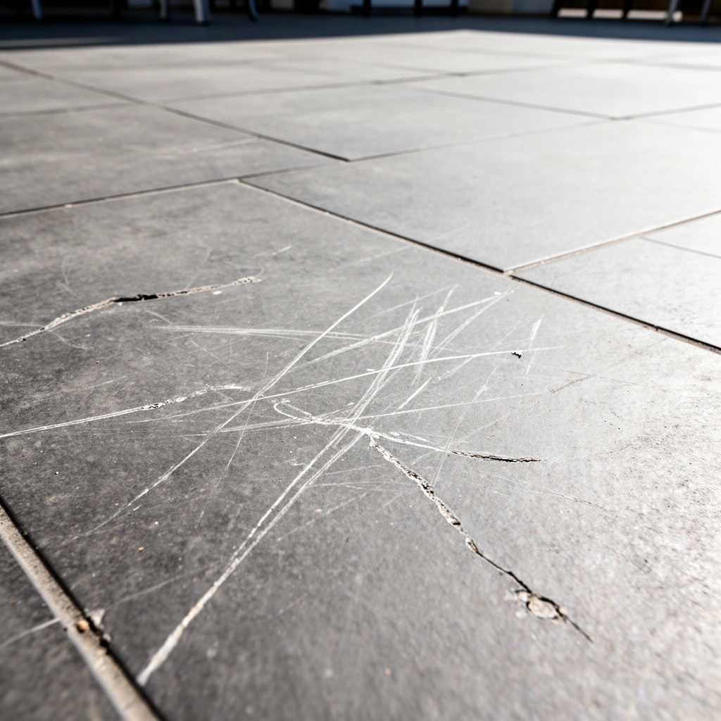 Different types of outdoor floors and their finishes for scratch repair identification