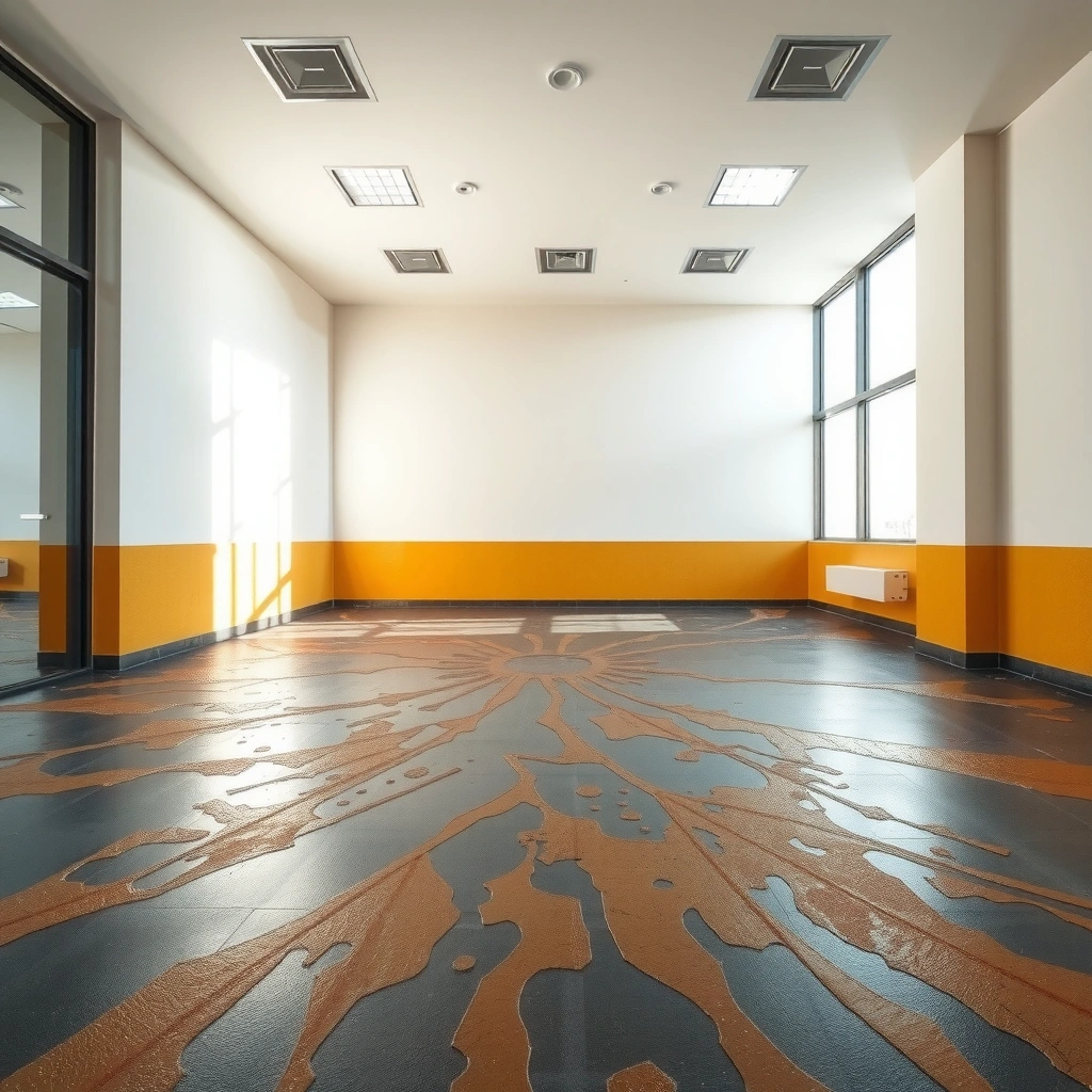 Image showing different types of discoloration on rubber floors for identification