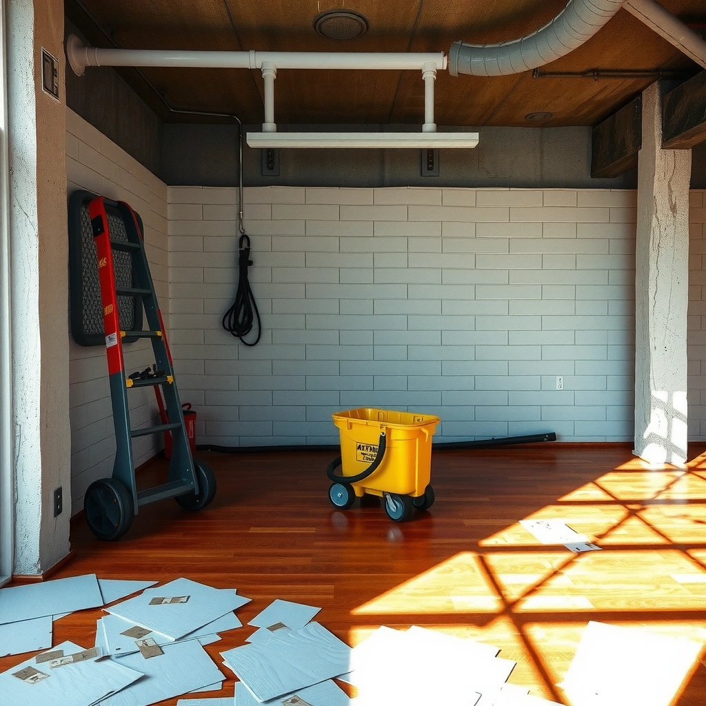 Diagram showing common entry points for water damage in rubber floors.