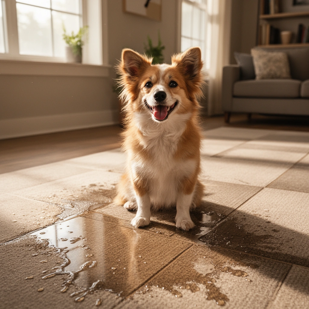 Identifying and fixing the water source to prevent damage to carpet tiles