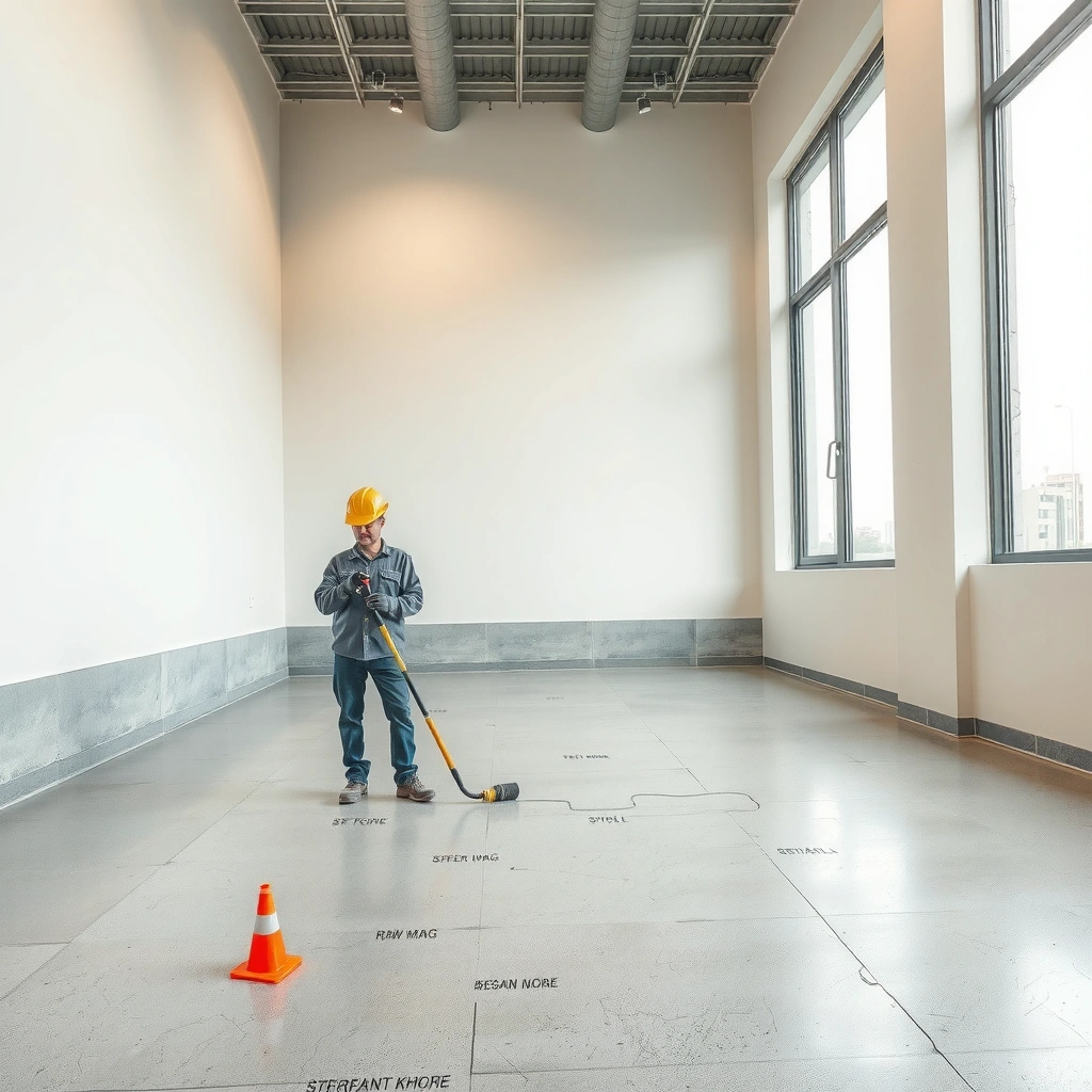 Inspecting polished concrete floors for moisture, base movement, and expansion issues causing buckling.
