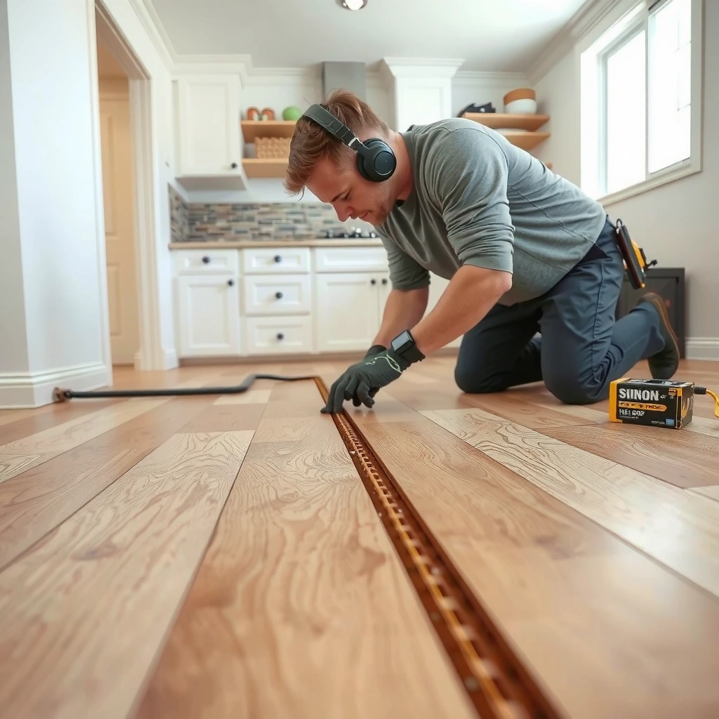 Image illustrating how to check for moisture, movement, or installation gaps in laminate flooring.
