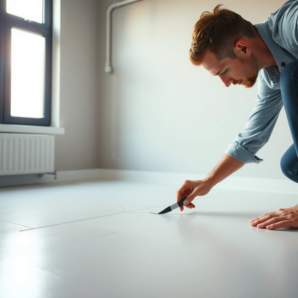 Visual guide to identifying surface and subfloor movement cracks in vinyl flooring.