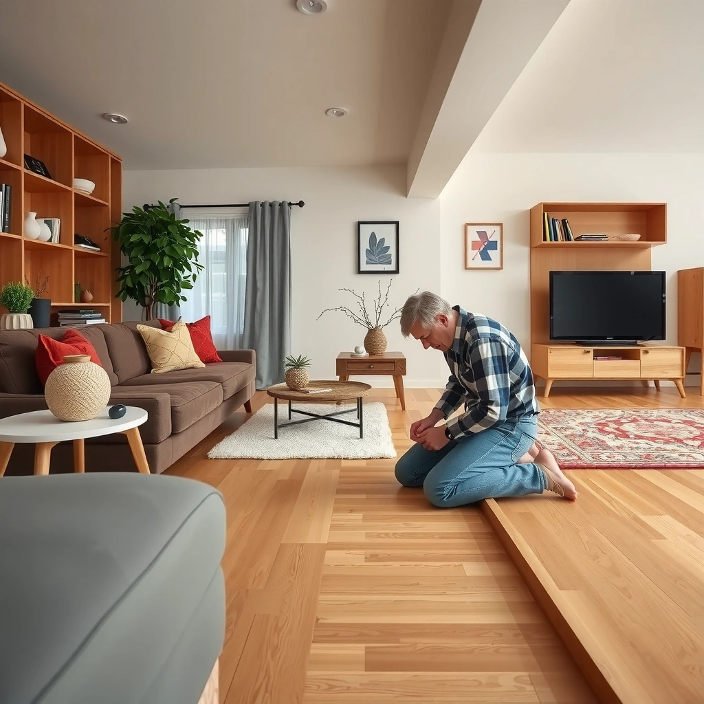 Image showing causes of gaps in hardwood floors including moisture, movement, and installation issues.