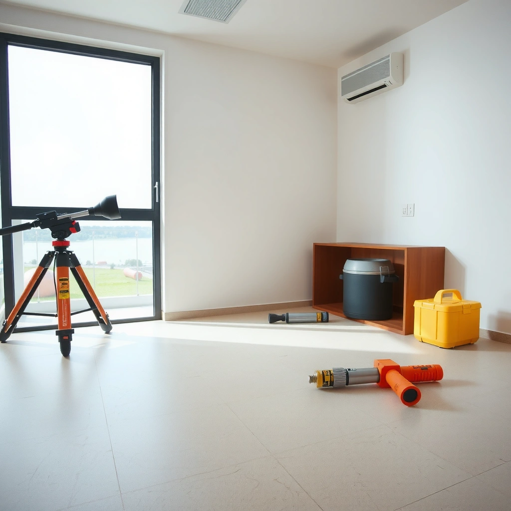 A close-up of a gap in sheet vinyl flooring, highlighting causes for repair.