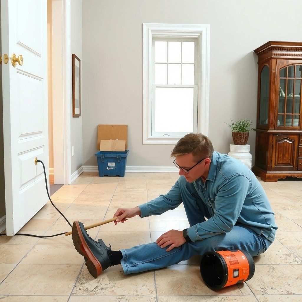 Image showing gaps in travertine floors, highlighting grout lines and stone cracks for repair identification.