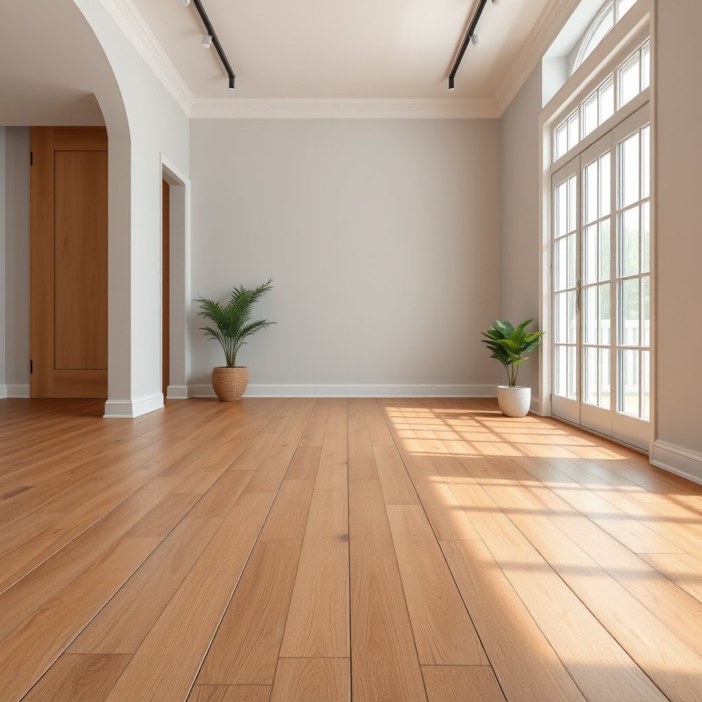 Close-up of gaps in wood-look tile floors, illustrating common issues and causes.