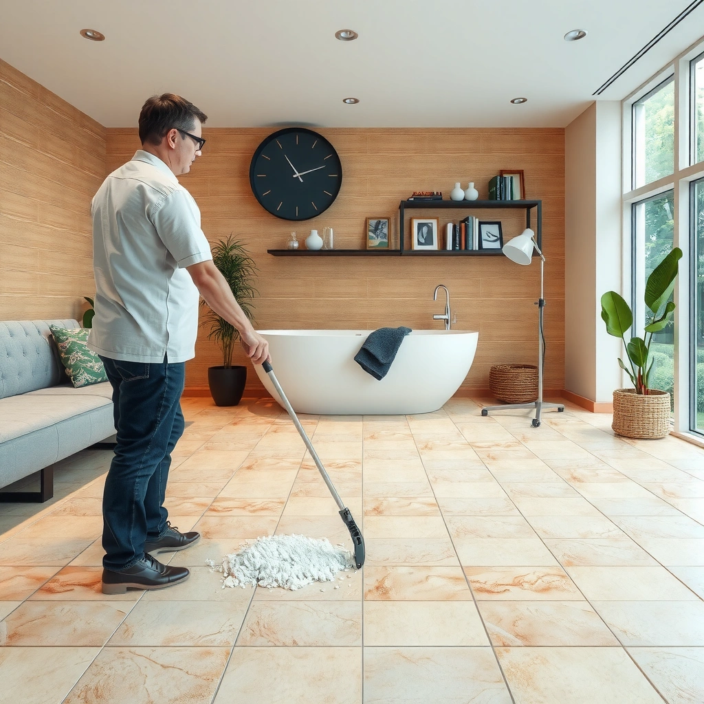 Moisture, mildew, and food sources contributing to odors in mosaic tile floors