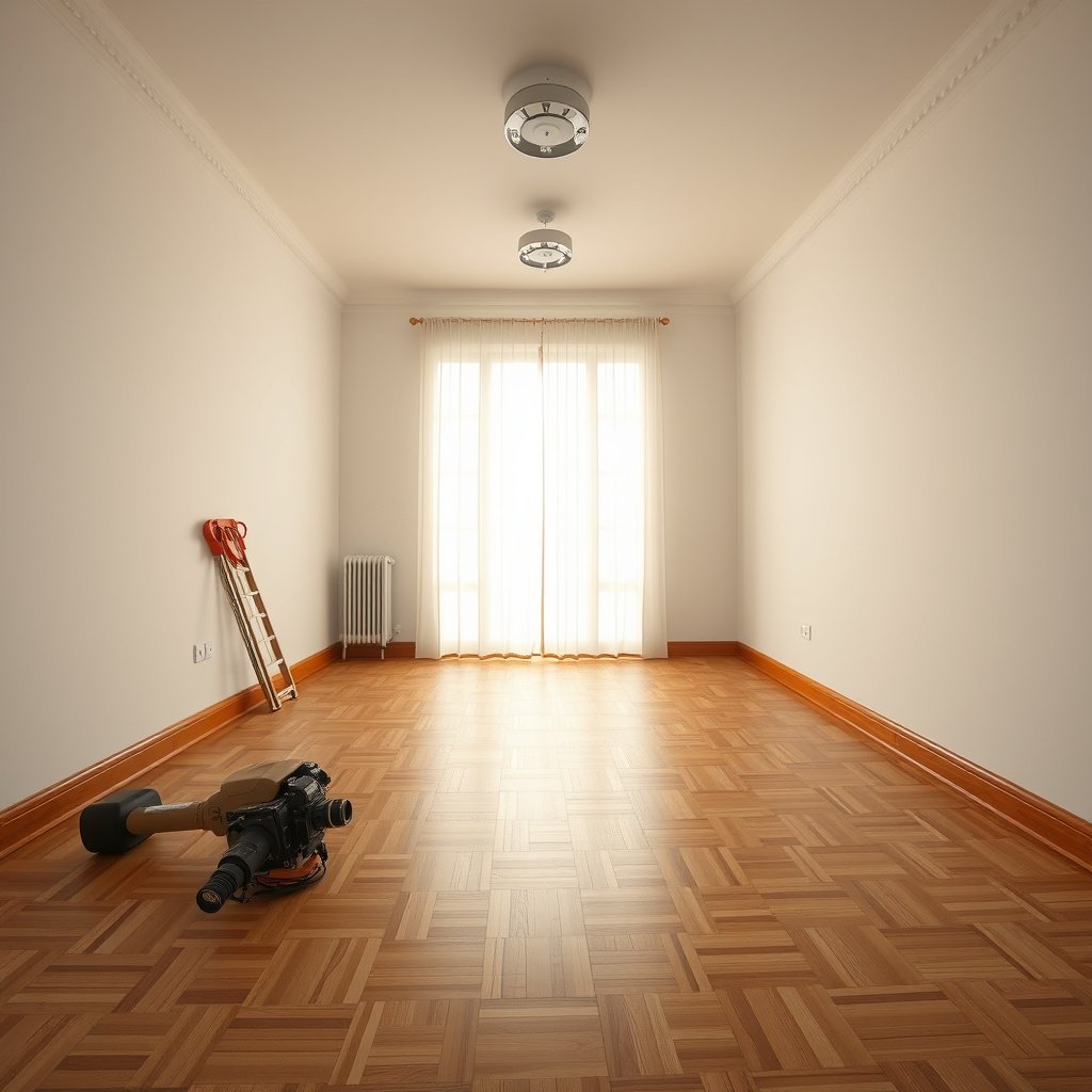 Diagram showing how to identify squeak sources in parquet floors, focusing on top and subfloor movement.