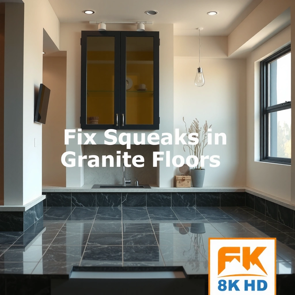 Image showing how to identify squeaks in granite floors from tile or subfloor movement.
