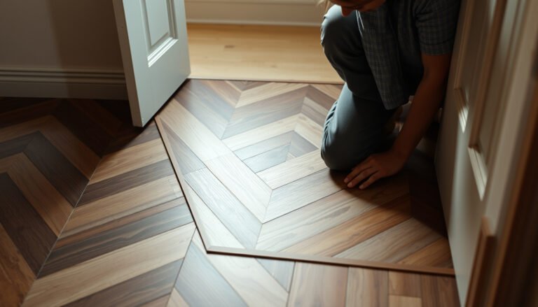 Step-by-step guide on installing around doors in chevron floors for clean finishes