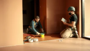 Step-by-step guide on how to install around doors on terracotta floors.