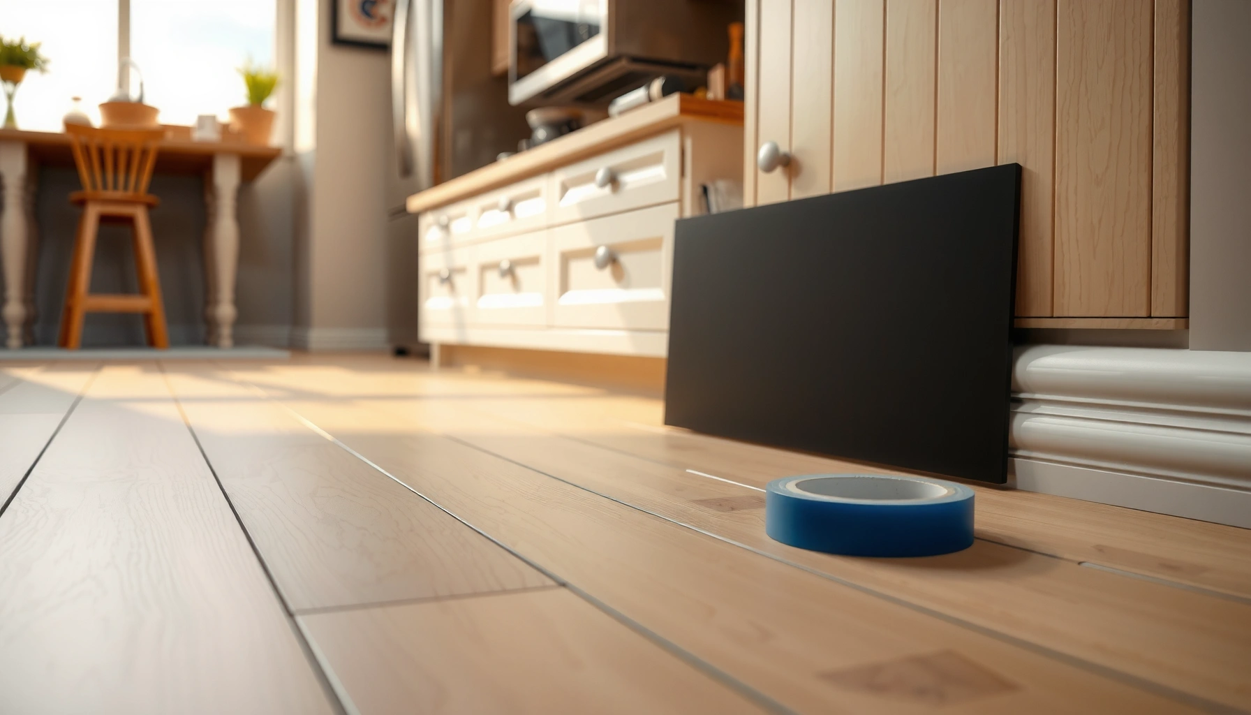 Step-by-step guide on installing baseboards with kitchen floors for a seamless finish.
